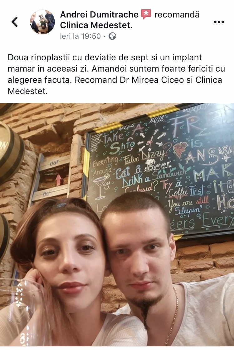pacienti Medestet Cluj-Napoca - clinica chirurgie estetica
